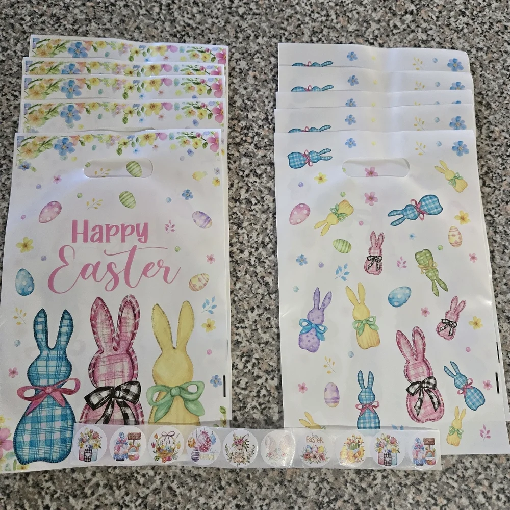 Easter Bunny Party Favor Bags - 20 Pieces